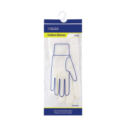 Health & Wellness Cotton Gloves Large