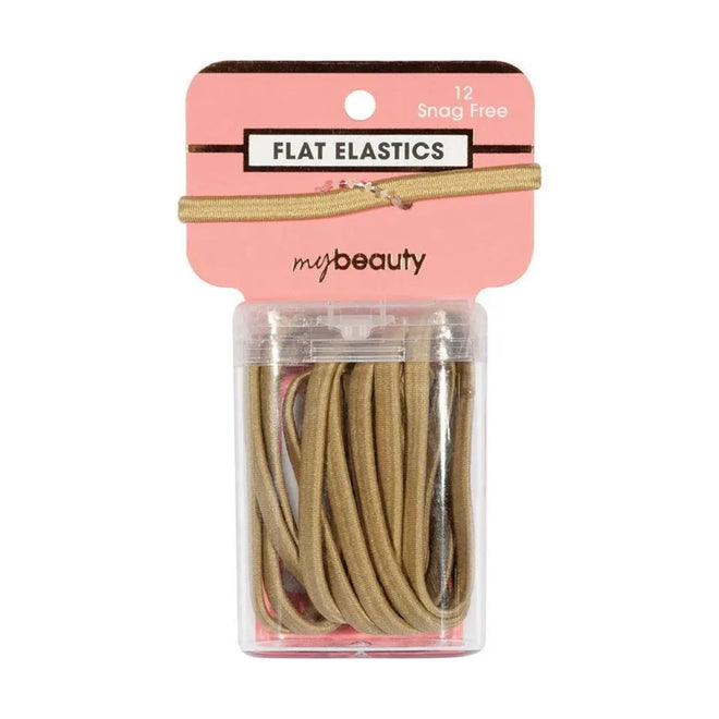 My Beauty Hair Snag Free Flat Elastic 12 Pack Blonde