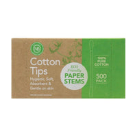 Natural Beauty Paper Stems Cotton Tips 500 Pack