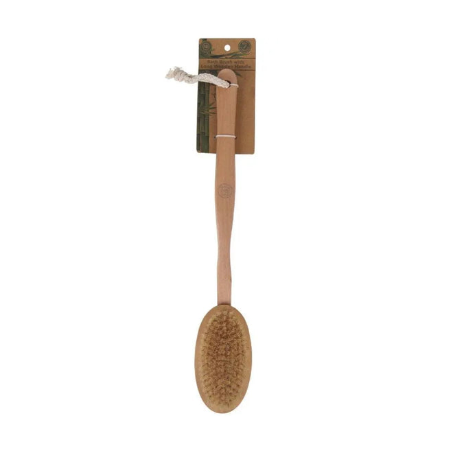 Natural Beauty Bath Brush With Long Wooden Handle