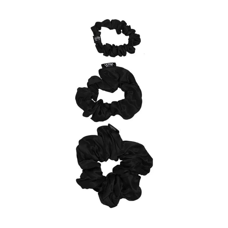Ultra Beauty Collection Hair Silk Scrunchie Set Black 3 Pack