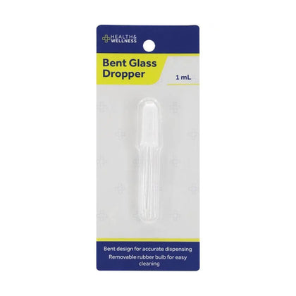 Health & Wellness Glass Dropper Bent 1ml