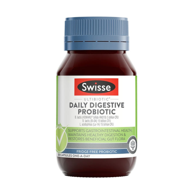 Swisse Ultibiotic Daily Digestive Probiotic 30 Capsules