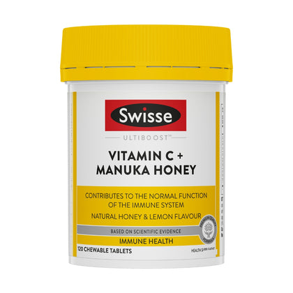 Swisse Ultiboost Vitamin C + Manuka Honey 120 Tablets - Chemist Warehouse UAE