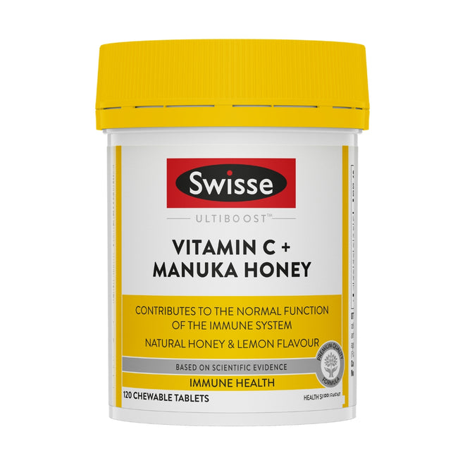Swisse Ultiboost Vitamin C + Manuka Honey 120 Tablets