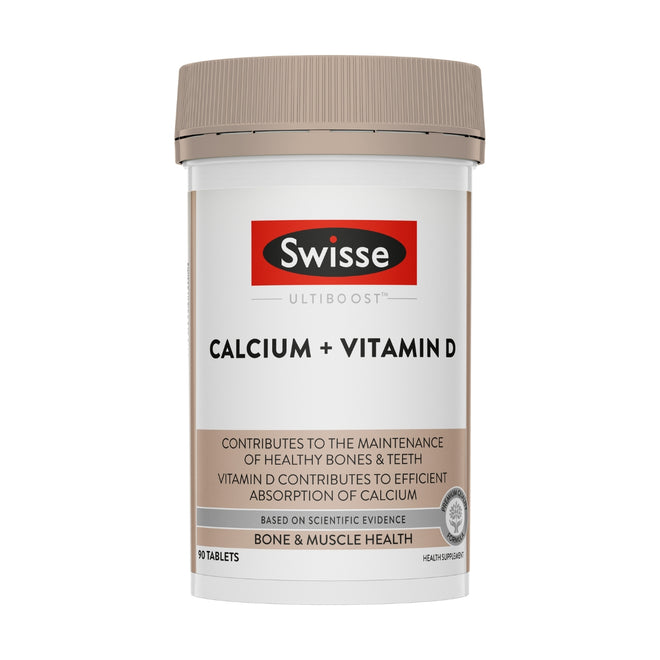 Swisse Ultiboost Calcium + Vitamin D 90 Tablets