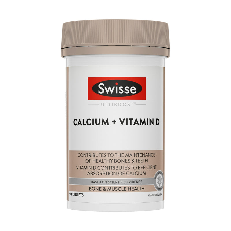 Swisse Ultiboost Calcium + Vitamin D 90 Tablets