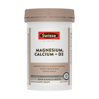 Swisse Ultiboost Magnesium Calcium + D3 120 Tablets - Chemist Warehouse UAE