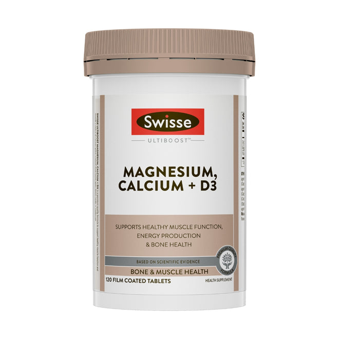 Swisse Ultiboost Magnesium Calcium + D3 120 Tablets