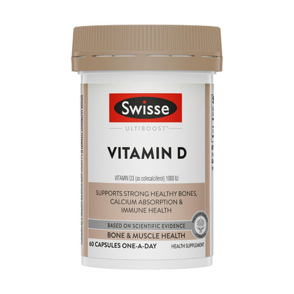 Swisse Ultiboost Vitamin D 60 Capsules - Chemist Warehouse UAE