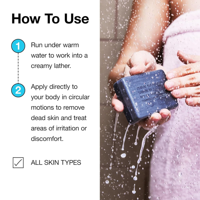 Carbon Theory Charcoal & Tea Tree Oil Breakout Control Exfoliating Body Bar 100g