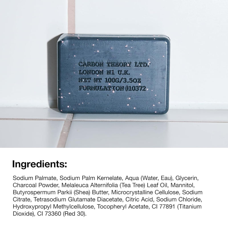 Carbon Theory Charcoal & Tea Tree Oil Breakout Control Exfoliating Body Bar 100g