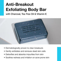 Carbon Theory Charcoal & Tea Tree Oil Breakout Control Exfoliating Body Bar 100g