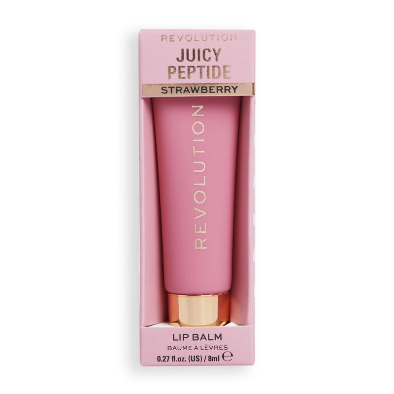 Revolution Makeup Juicy Peptide Lip Balm Pink Strawberry 8ml