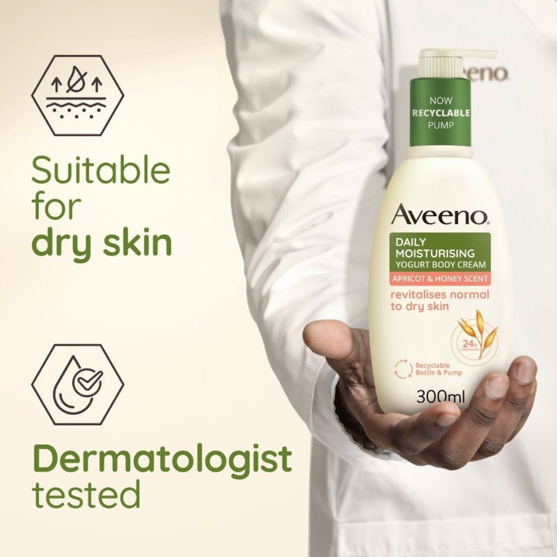 Aveeno Daily Moisturizing Yogurt Body Cream Apricot & Honey 300ml