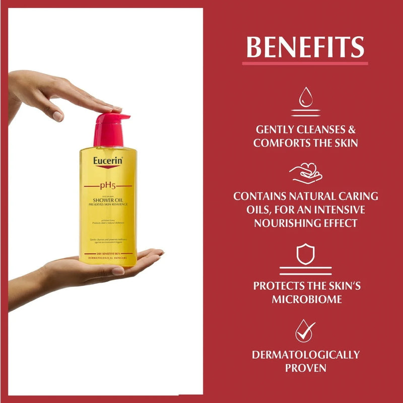 Eucerin pH5 Shower Oil Daily Body Cleanser 400ml