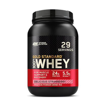 Optimum Nutrition Gold Standard 100% Whey Protein Strawberry 899g - Chemist Warehouse UAE