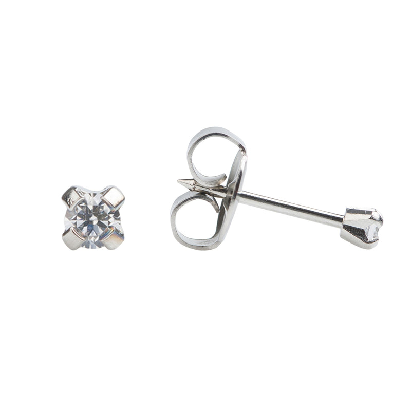 Studex Stainless Steel Tiffany 2mm Cubic Zirconia