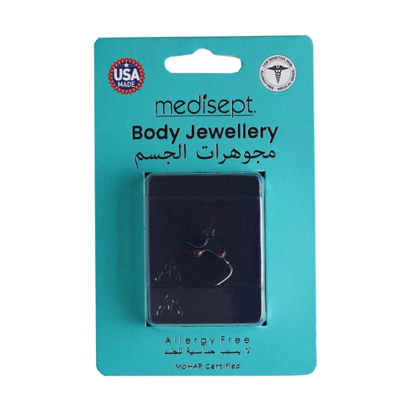 Studex Stainless Steel 20g 1mm Nose Screw Star/Rose/Ruby