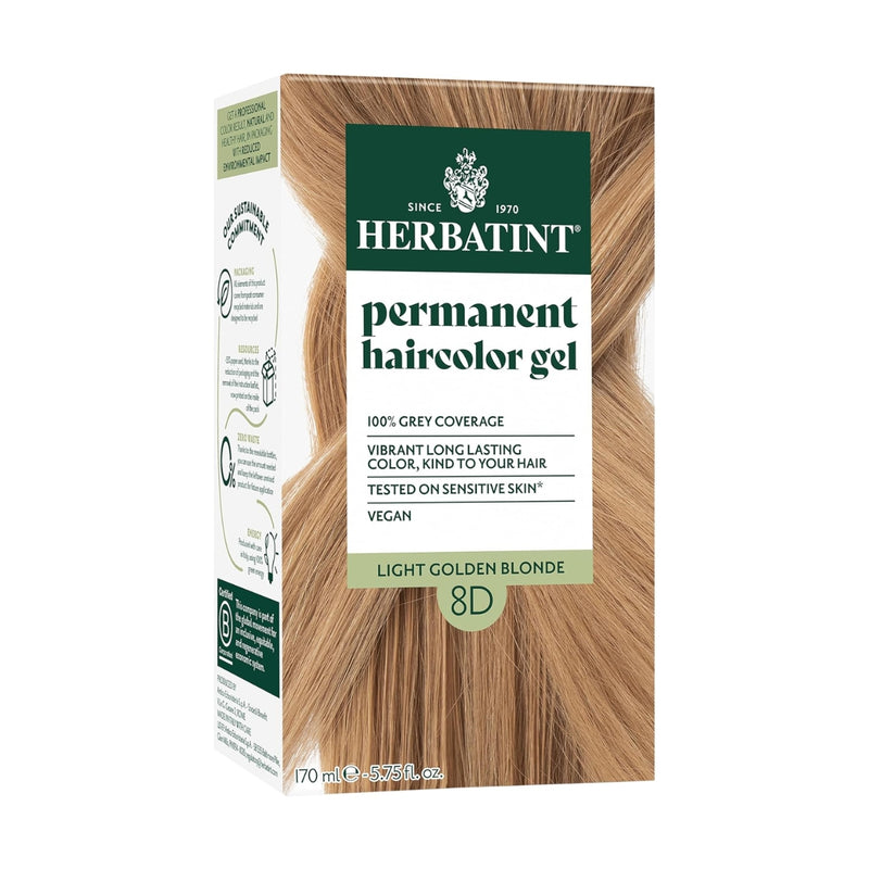 Herbatint Permanent Hair Color Gel 8D Light Golden Blonde 150ml