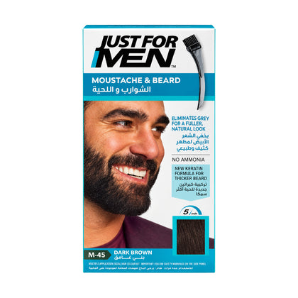Just For Men Moustache & Beard Brush In Color M45 Dark Brown