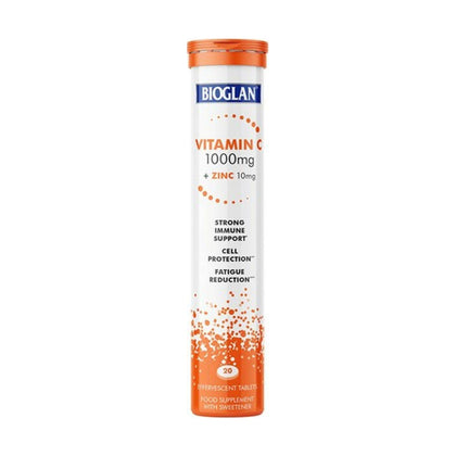 Bioglan Vitamin C + Zinc 20 Effervescent Tablets