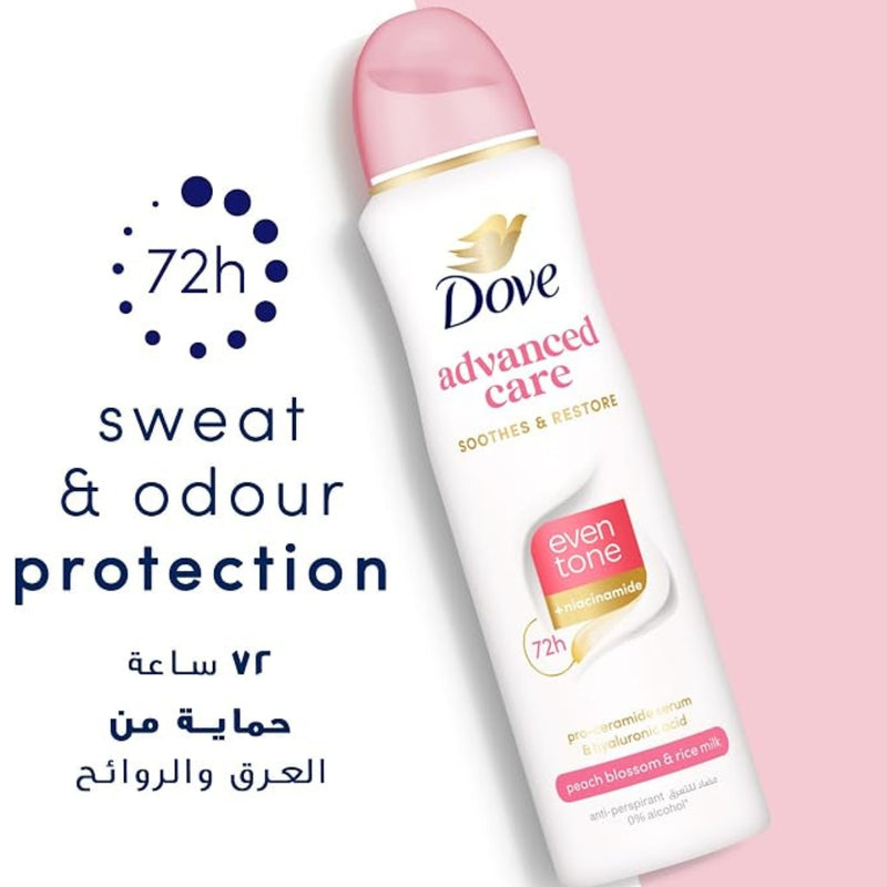 Dove Antiperspirant Deodorant Spray Even Tone 150ml - Chemist Warehouse UAE