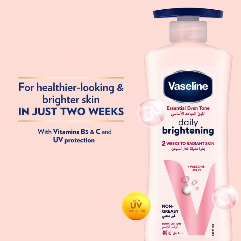 Vaseline Body Lotion Essential Even Tone Daily Brightening 400ml