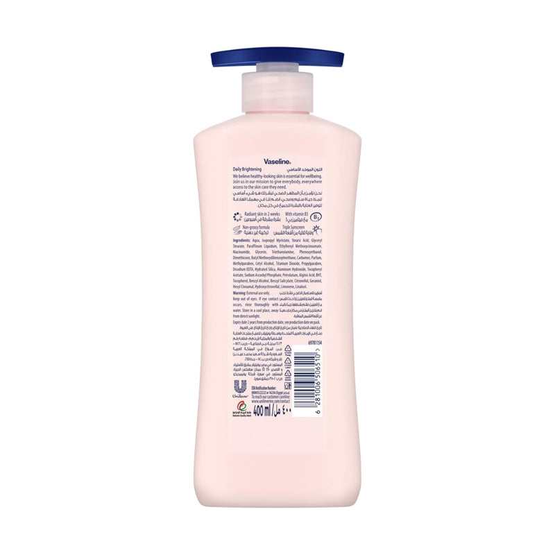 Vaseline Body Lotion Essential Even Tone Daily Brightening 400ml