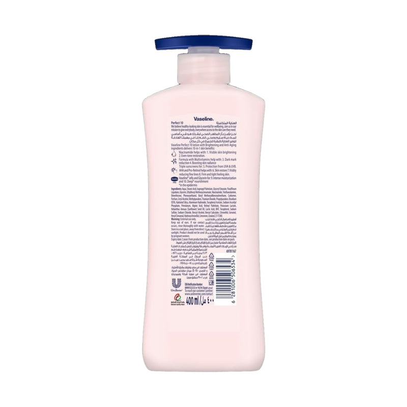 Vaseline Body Lotion Essential Even Tone Perfect 10 400ml