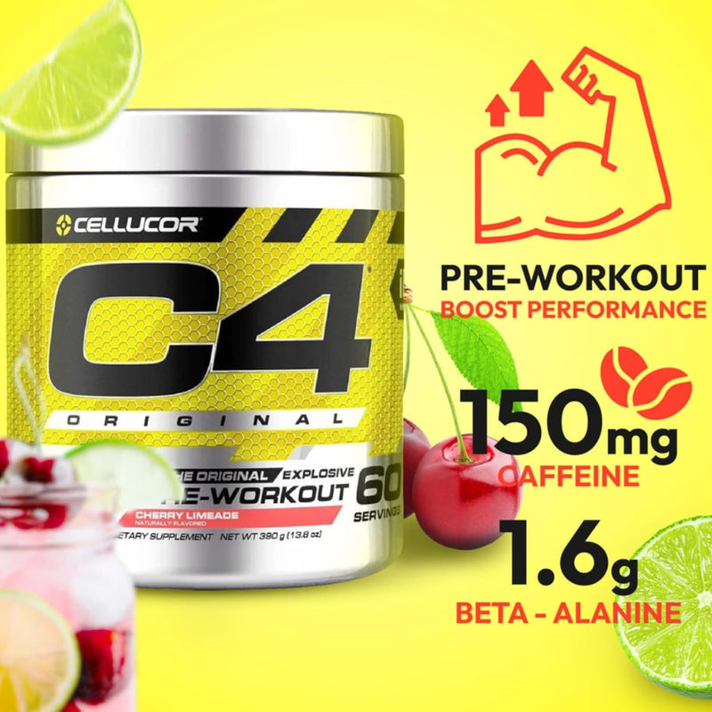 Cellucor C4 Original Pre Workout Powder Cherry Limeade 60 Serves 360g