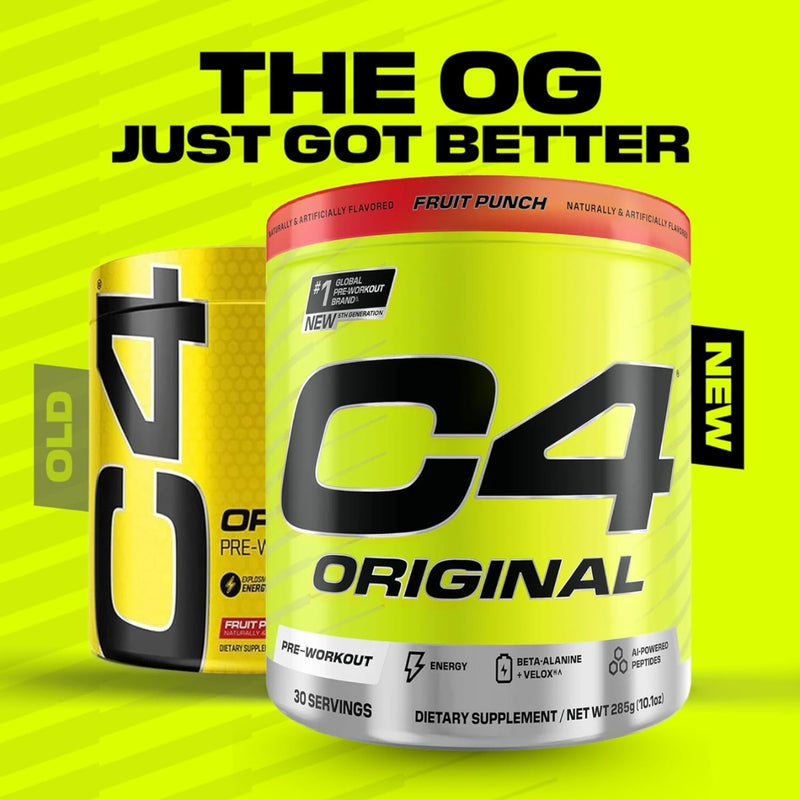 Cellucor C4 Original Pre Workout Powder Fruit Punch 30 Serves 195g