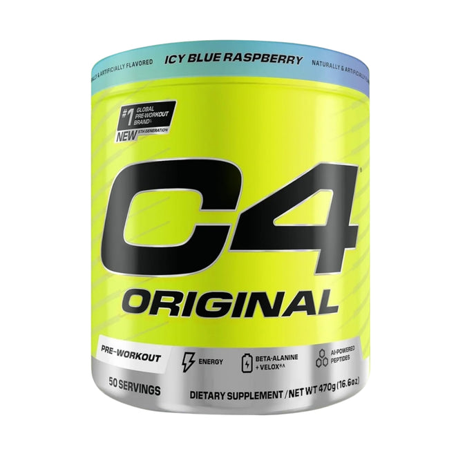 Cellucor C4 Original Pre Workout Powder Icy Blue Razz 50 Serves 360g
