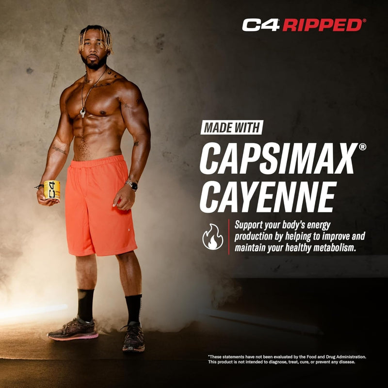 Cellucor C4 Ripped Pre Workout Powder Raspberry Lemonade 30 Serves 174g