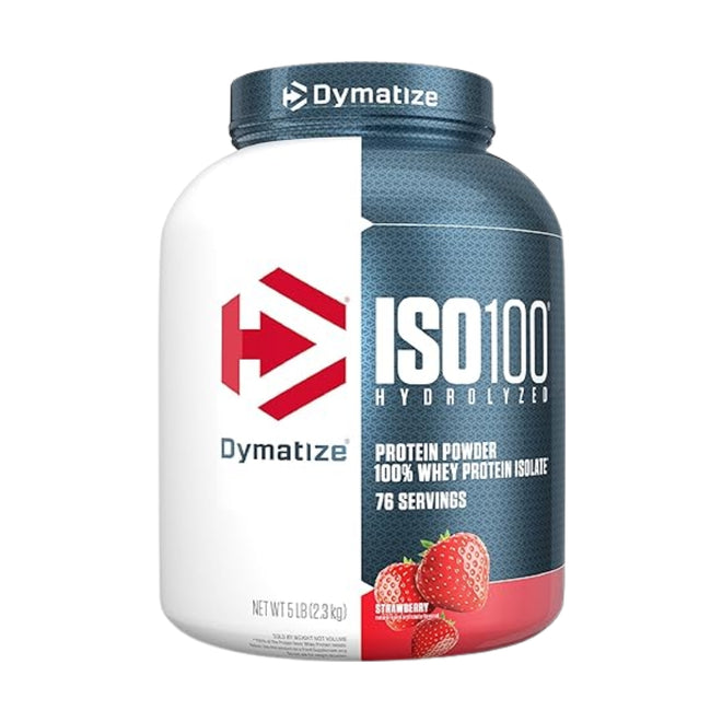 Dymatize ISO 100 Hydrolyzed 100% Whey Protein Powder Strawberry 2.3kg