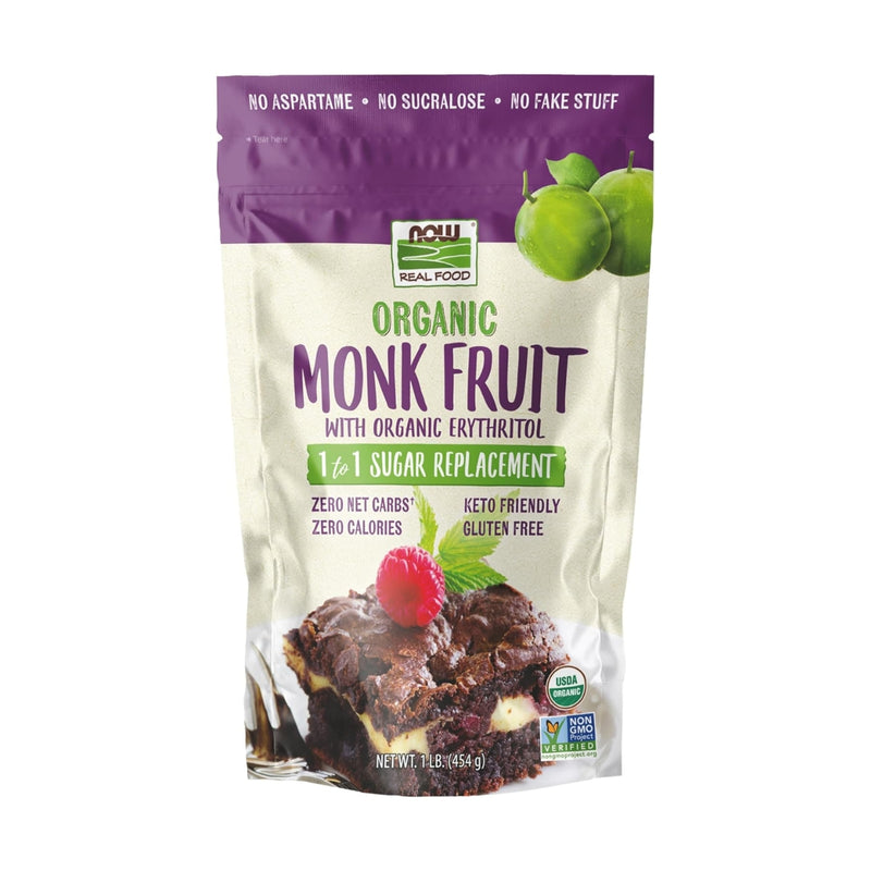 Now Sweetener Monk Fruit Organic Powder 454g
