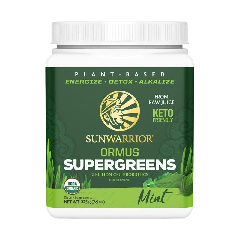 Sun Warrior Ormus Supergreens Organic Mint 225g