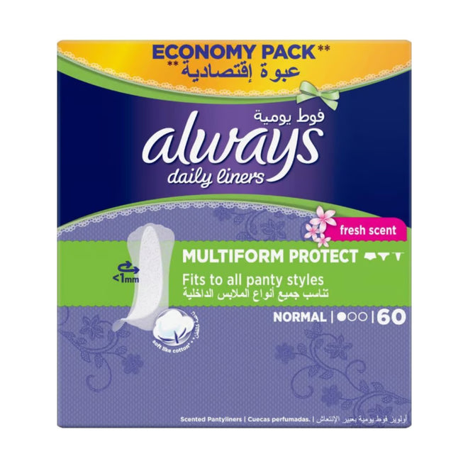 Always Liner Multiform Protect 60 Count