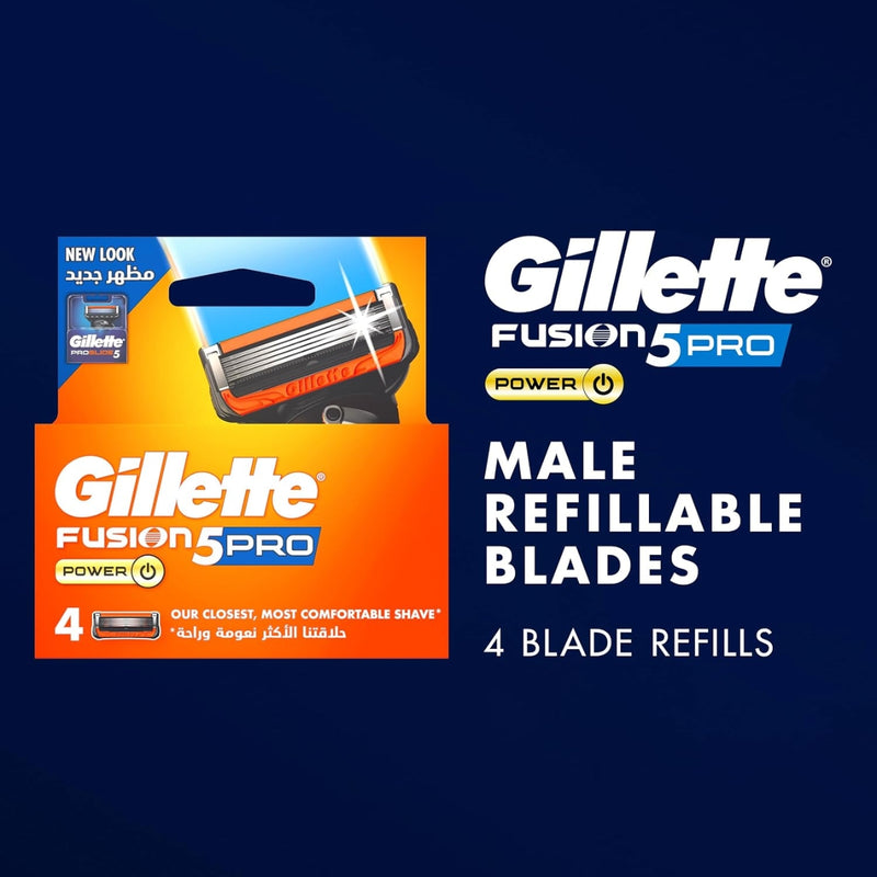 Gillette Blades Fusion 5 Pro Power 4 Refills