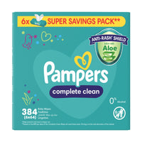 Pampers Baby Wipes Complete Clean Aloe 384 Pack