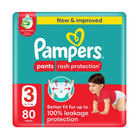 Pampers Diapers Baby Dry Pants Size 3 (6-10kg) 80 Pieces