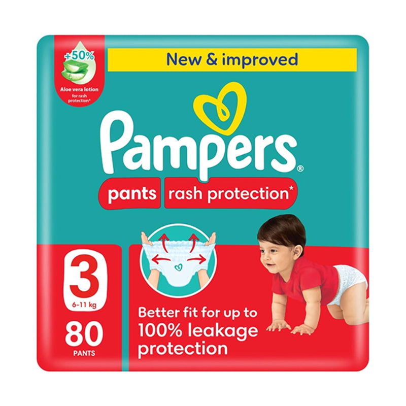 Pampers Diapers Baby Dry Pants Size 3 (6-10kg) 80 Pieces