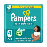 Pampers Diapers Baby Dry Taped Size 4 (10-15kg) 60 Pieces