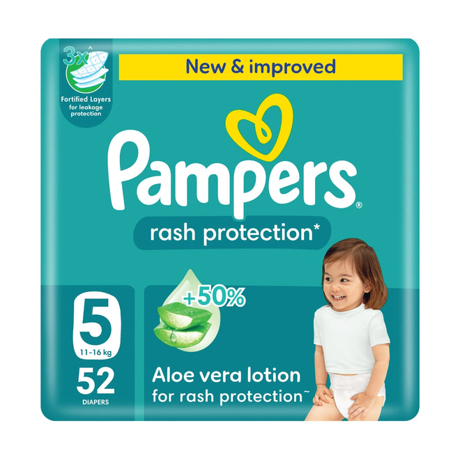 Pampers Diapers Baby Dry Taped Size 5 (11-16kg) 52 Pieces