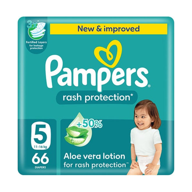 Pampers Diapers Baby Dry Taped Size 5 (11-16kg) 66 Pieces