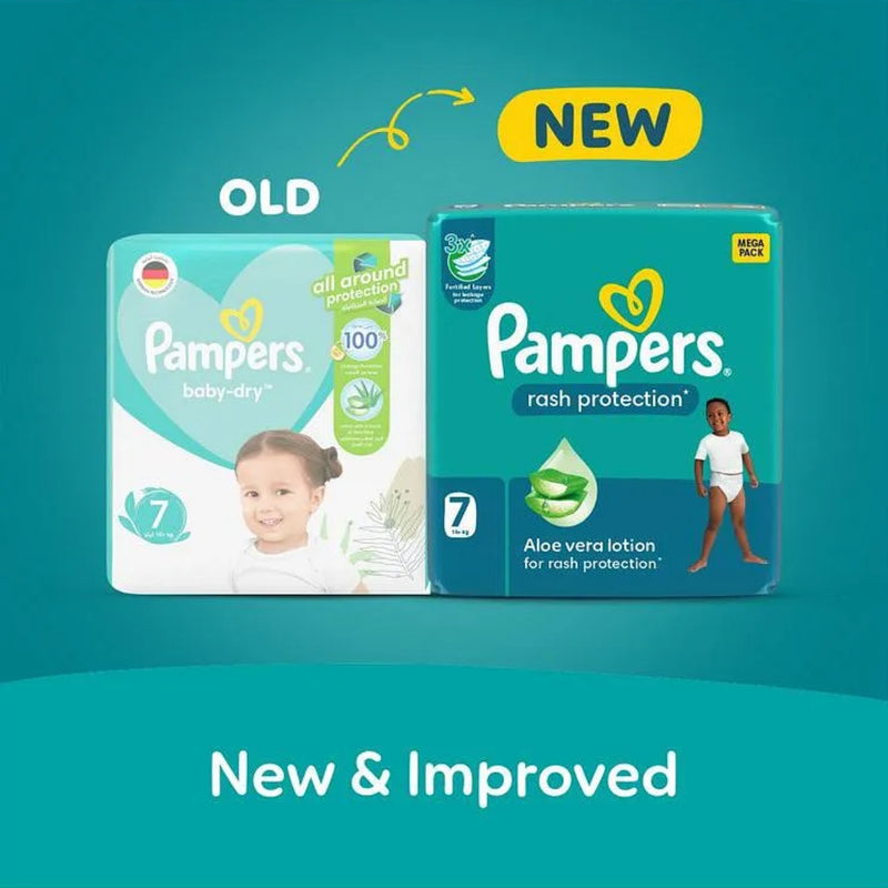 Pampers Diapers Baby Dry Taped Size 7 (17+kg) 30 Pieces