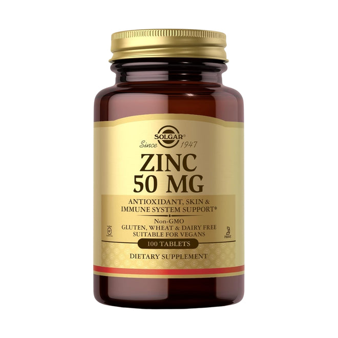 Solgar Zinc 50mg 100 Tablets
