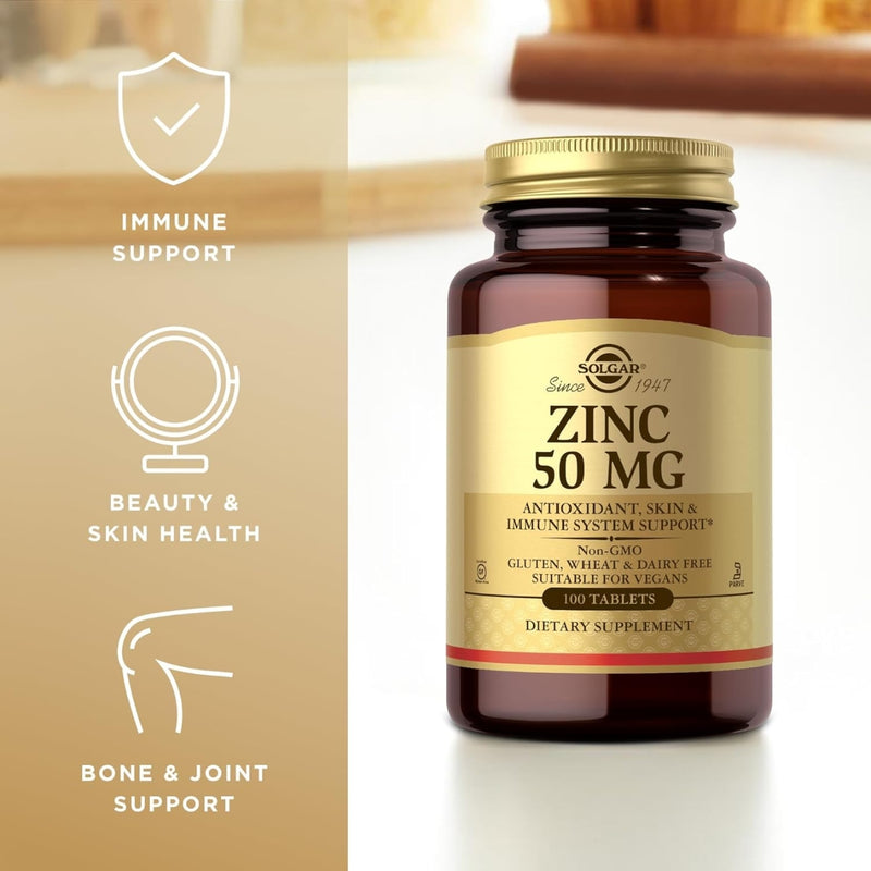 Solgar Zinc 50mg 100 Tablets