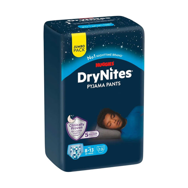 Huggies Drynites Pyjama Pants Jumbo Pack Teen 8-13 Years (30-48 kg) Boy 13 Pieces