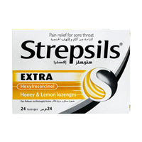 Strepsils Lozenges Extra Honey & Lemon 24 Pack